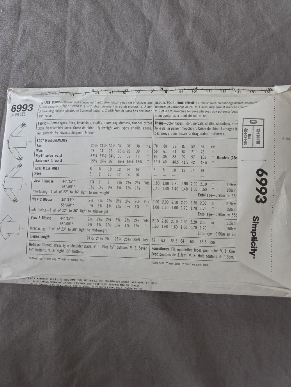 Simplicity 6993 Sewing Pattern - Picture 3 of 3